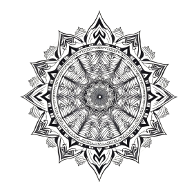 InkWorld ornamental style card: mandala